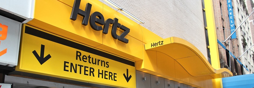 devanture de l'enseigne Hertz