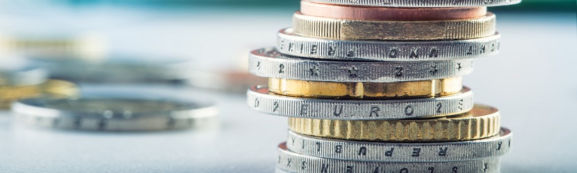 Des pièces de monnaie en trésorerie 