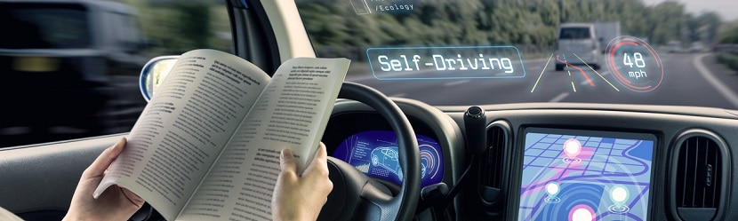 Intérieur de voiture autonome 