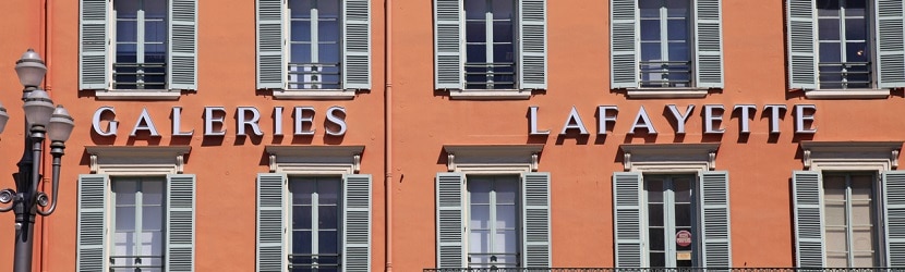 Façade Galerie Lafayette à Nice