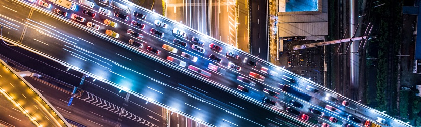 vue aérienne d'une autoroute 