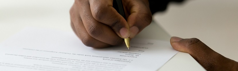 signature sur contrat