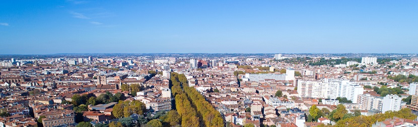 Photo aérienne de la ville de Toulouse