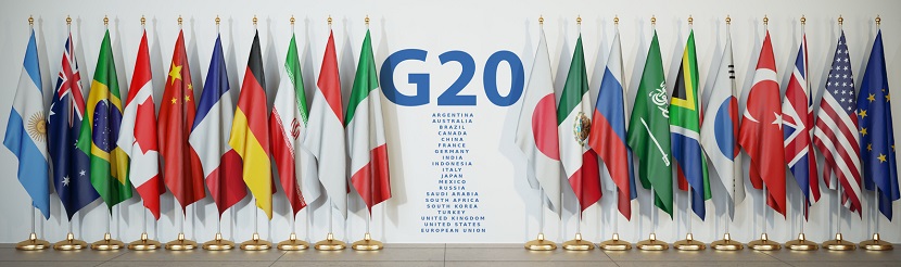 drapeaux des pays présents au G20
