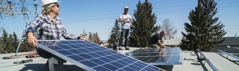 Installation de panneaux solaires