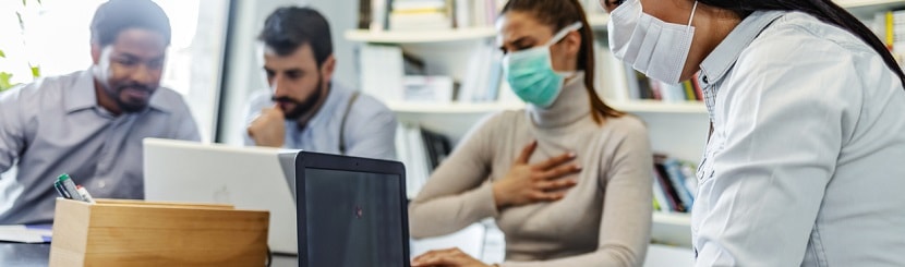  des professionnels masqués face au virus