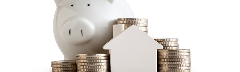 tirelire et finances pour des dons dans l'immobilier