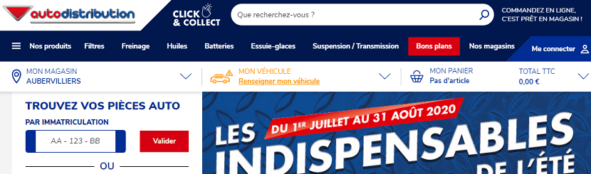 capture ecran du site Autodistribution