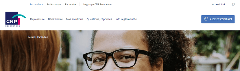 capture ecran du site CNP Assurance