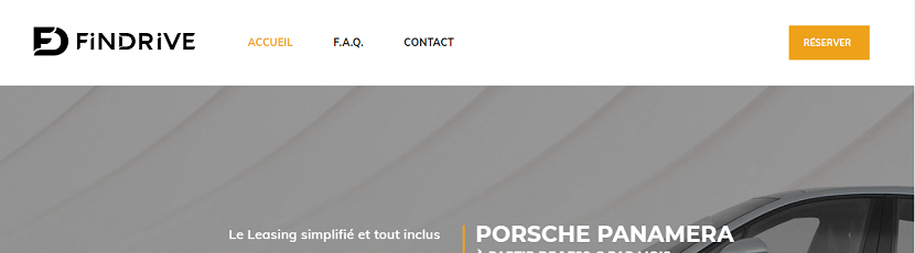 capture ecran du site Findrive