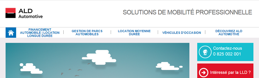 Capture du site ALD Automative 