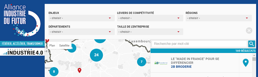 Capture du site Alliance de l'industrie du futur 