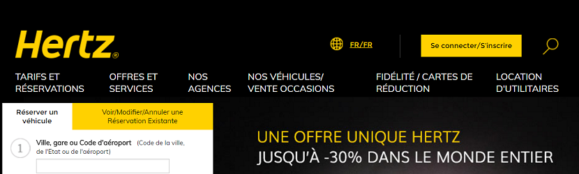  Capture du site Hertz 