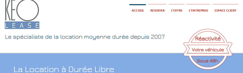  Capture du site Keolease