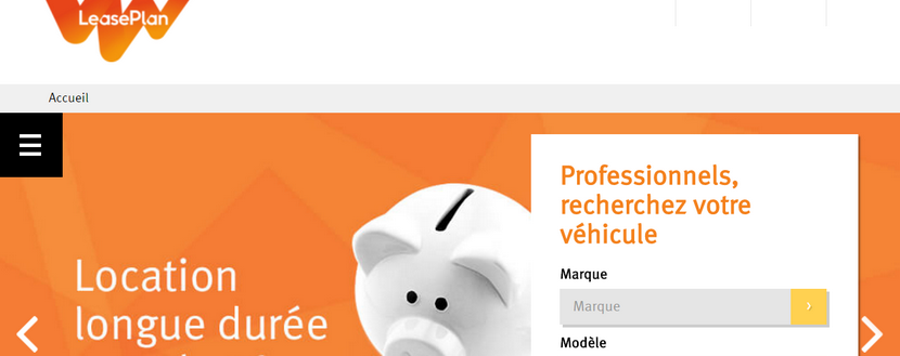 Capture du site Leaseplan 