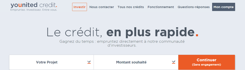  Capture du site de Younited credit