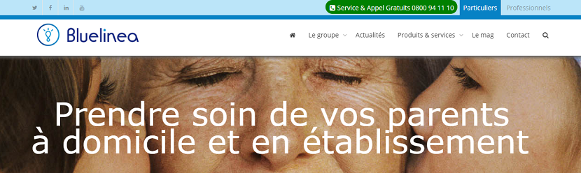 Capture ecran du site Bluelinea  