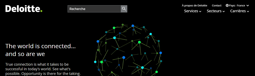 capture ecran du site Deloitte