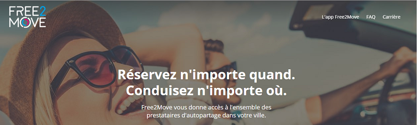 Capture ecran site Free2move