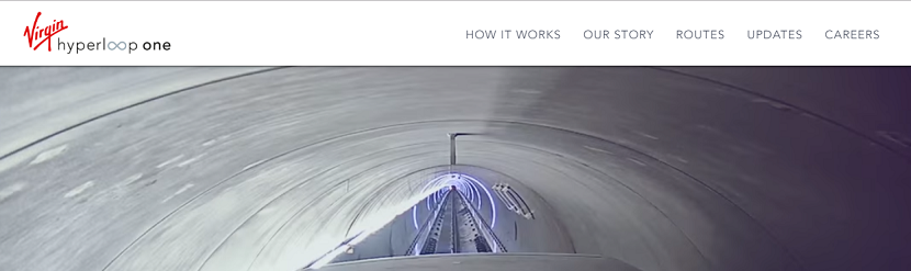 Capture ecran du site Hyperloop