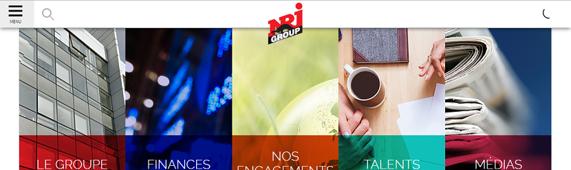 capture ecran du site nrj group  