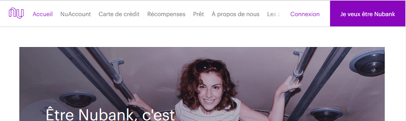 capture ecran du site Nubank