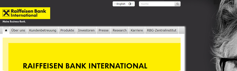  capture ecran du site Raiffeisen Bank 