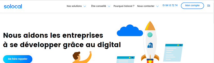 capture ecran du site Solocal