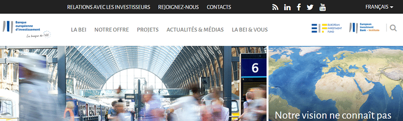 Capture du site BEI 