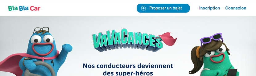 Capture du site Blablacar 