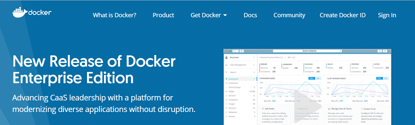 Capture du site Docker 
