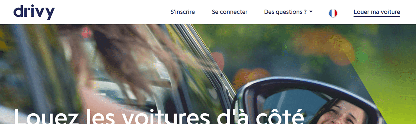 Capture du site Drivy 