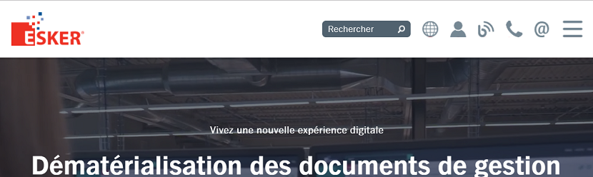  capture du site Esker