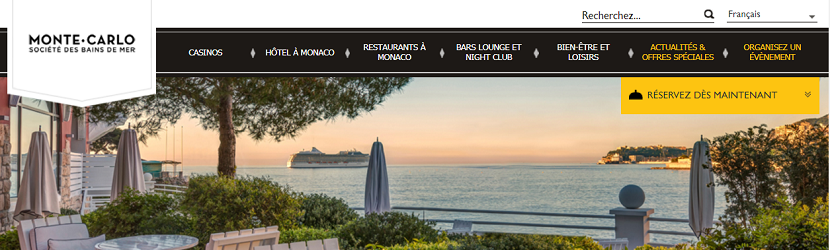 Capture du site Société des Bains de Mer