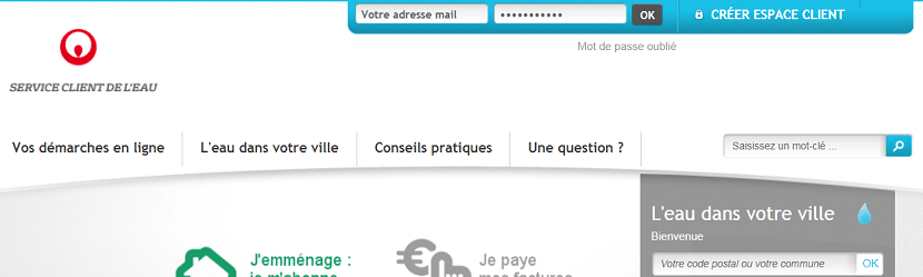  Capture du site Veolia  