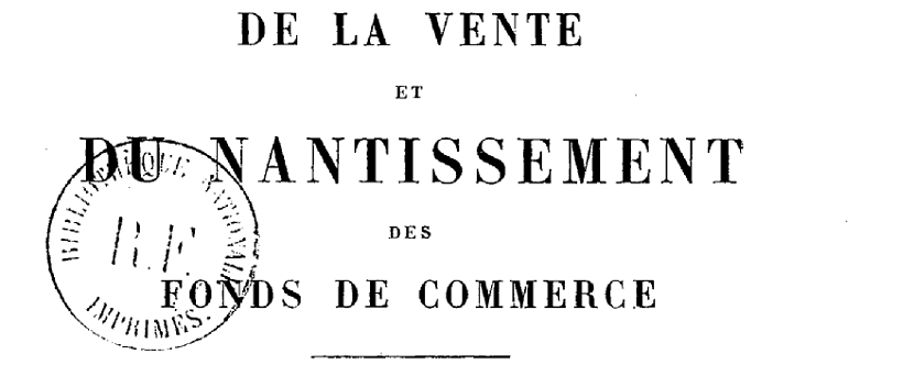 Nantissement